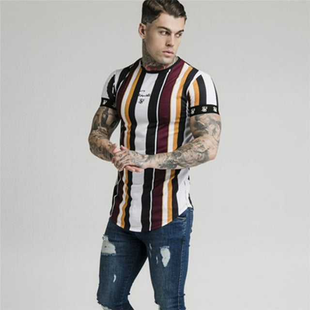 Streetwear high quality men's T-shirt brand clothing 2019 summer new fashion casual design men's T-shirt Slim print T-shirt male