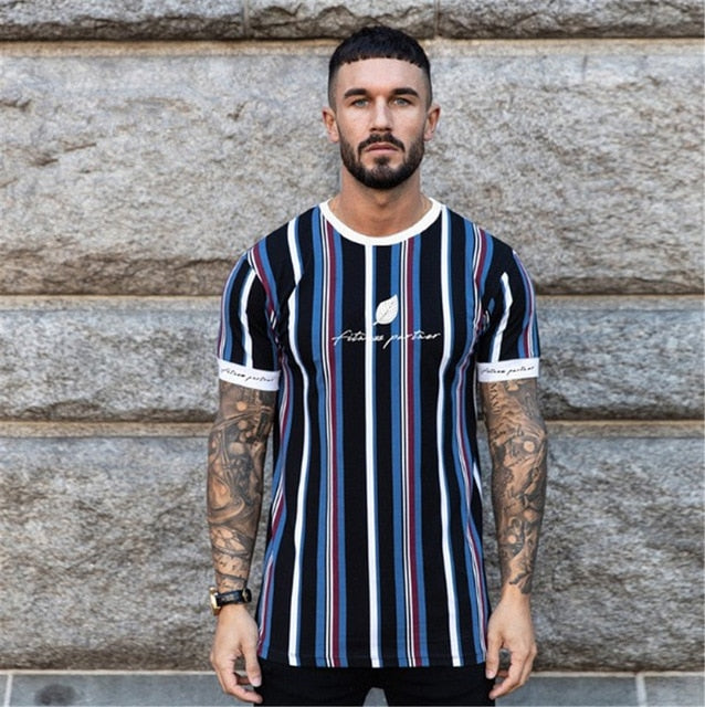 Streetwear high quality men's T-shirt brand clothing 2019 summer new fashion casual design men's T-shirt Slim print T-shirt male
