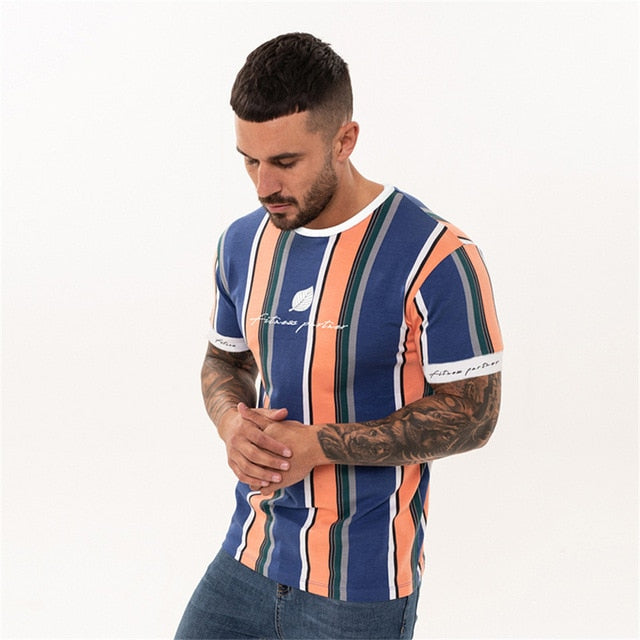 Streetwear high quality men's T-shirt brand clothing 2019 summer new fashion casual design men's T-shirt Slim print T-shirt male
