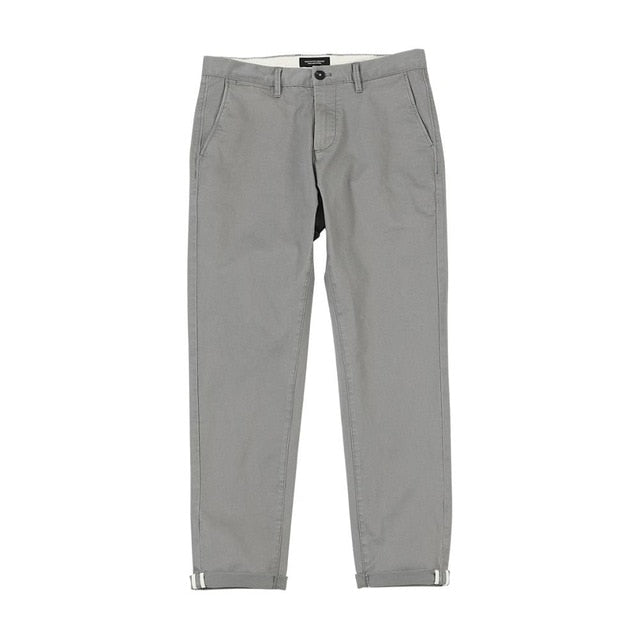 SIMWOOD 2019 Autumn Winter New Casual Pants Men  Cotton Slim Fit Chinos Fashion Trousers Male Brand Clothing Plus Size