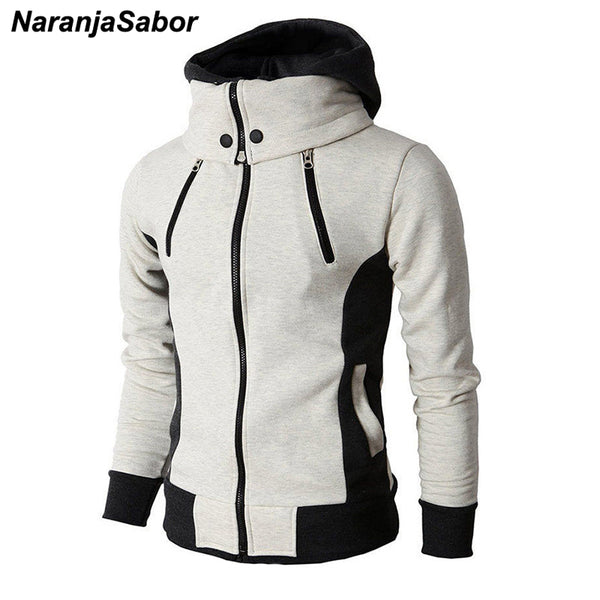 NaranjaSabor New Men's Hoodie 2020 Autumn Men Fleece Hooded Sweatshirts Fashion Stitching Color Male Casual Brand Clothing N625