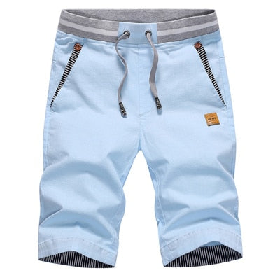 DIMUSI Summer Cargo Shorts Mens Casual Elastic Waist Cotton Beach Shorts Male Fashion Breathable Shorts homme Clothing 4XL,YA869